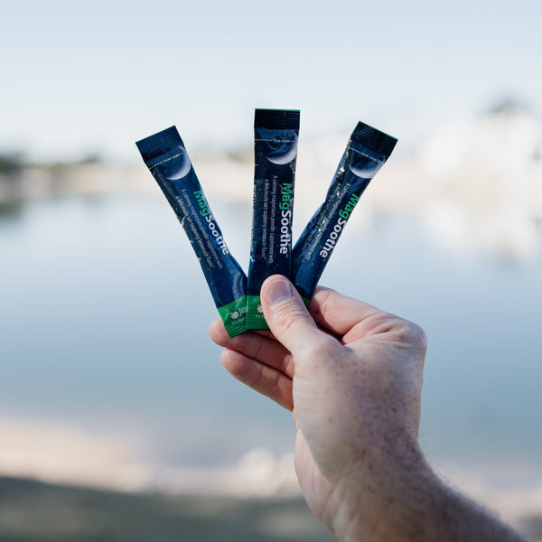 hand holding Jigsaw MagSoothe packets