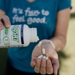 pouring out Jigsaw MagSRT pills into hand